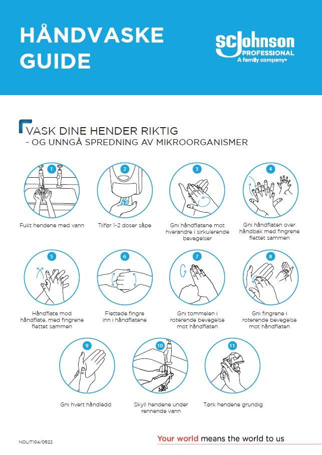 Slik vasker du hendene • Guide til korrekt håndvask