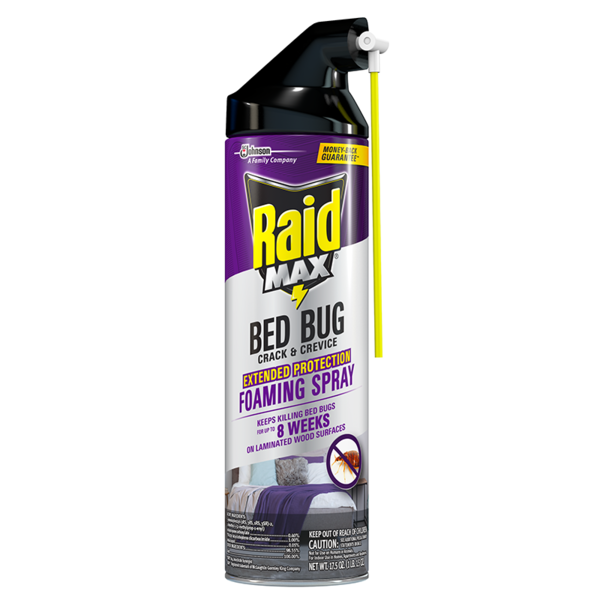 RAID MAX® Bed Bug Crack & Crevice Extended Protection Foaming Spray | SC  Johnson Professional