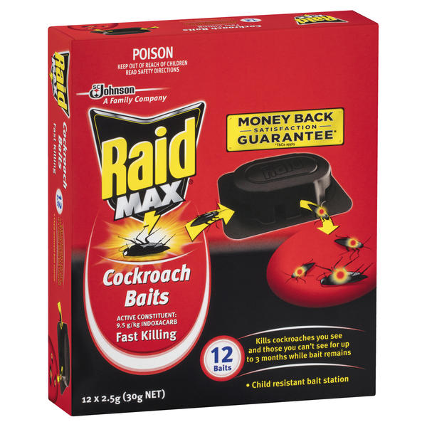Raid Max Cockroach Baits 12 Pack Sc Johnson Professional