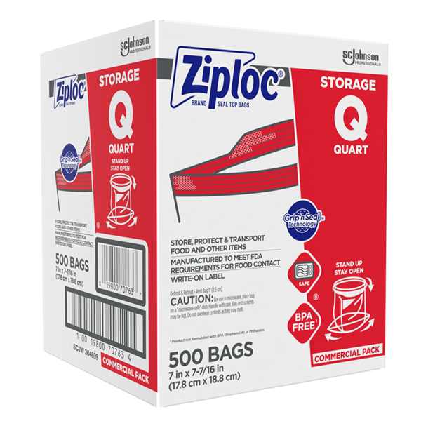Ziploc Easy To Open Gallon Storage Bag Case