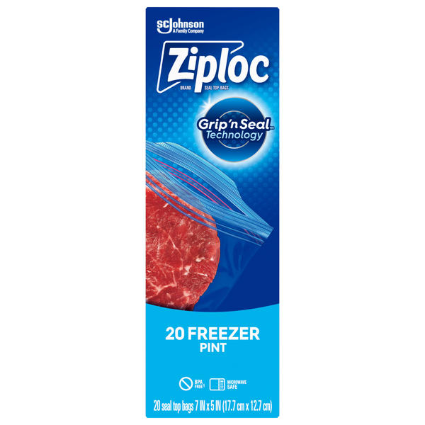 SC Johnson Ziploc® 682253 2 Gallon Clear 1.66 mil Poly Commercial Freezer  Bag - 15 1/2L x 13H