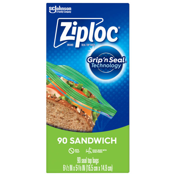 ziploc sandwich bags, 90 count