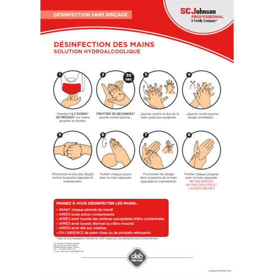 Protocole Désinfection Solution hydroalcoolique
