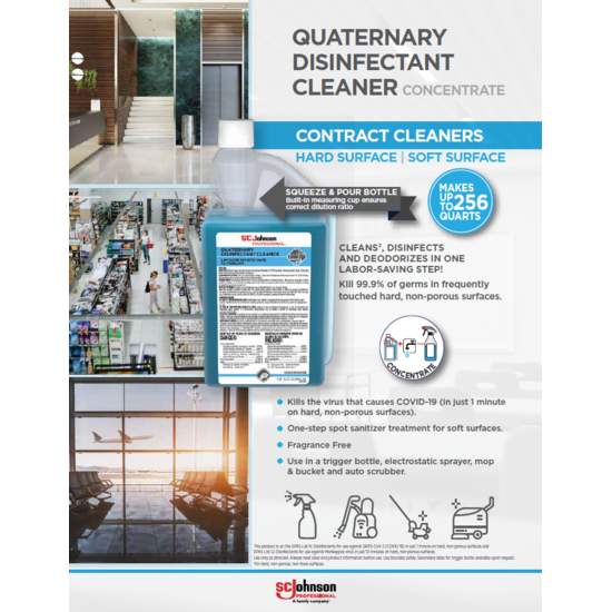 Quaternary Disinfectant Cleaner - Contact Cleaners NEW