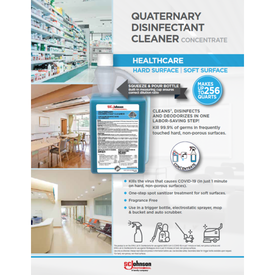 Quaternary Disinfectant Cleaner - Healthcare