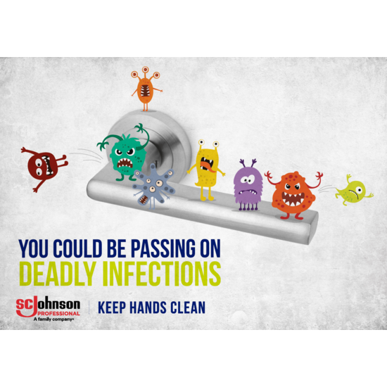 Keep Hands Clean - Deadly Infections Poster