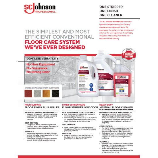 SC Johnson Professional Floor Care Overview