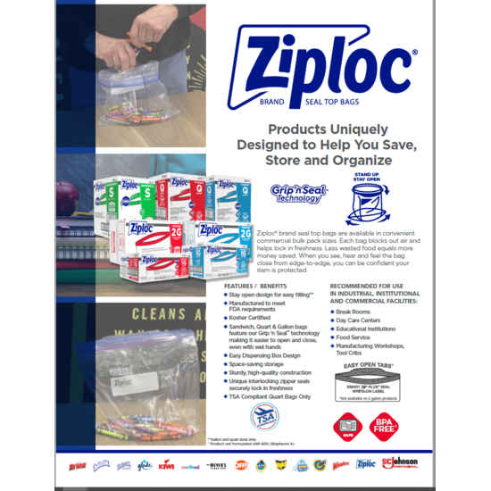 Thumbnail image for Ziploc Stand Up Stay Open Flyer for Education Sector
