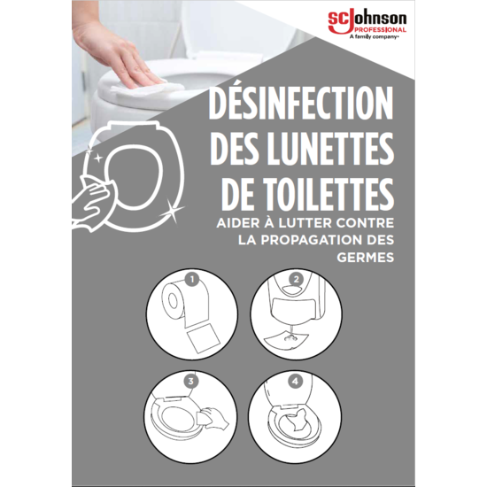 DÉSINFECTION DE LA LUNETTE DES WC 