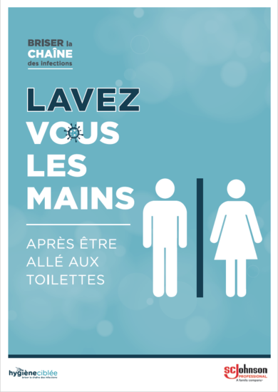 Poster Hygiène Ciblée - lavez vos mains après être allé aux toilettes